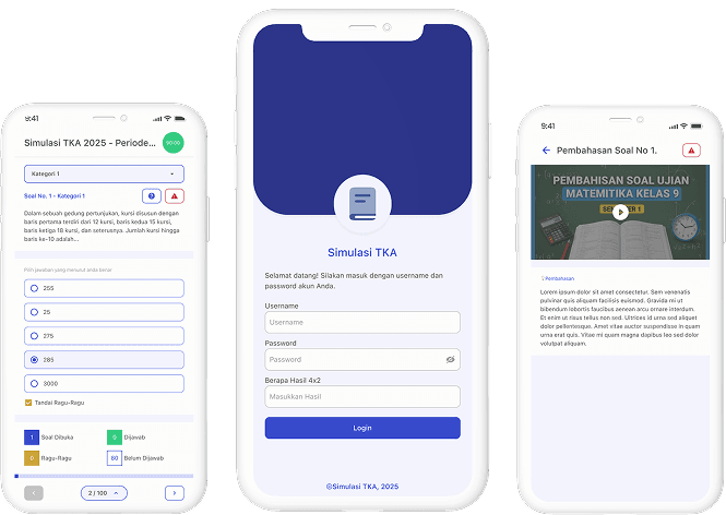 Preview simulasi CAT CPNS Persiapan CPNS di smartphone